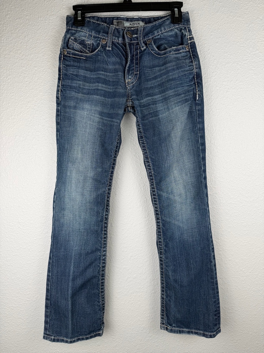 BKE Aiden western bootcut jeans contrast stitching can be unisex size 26S